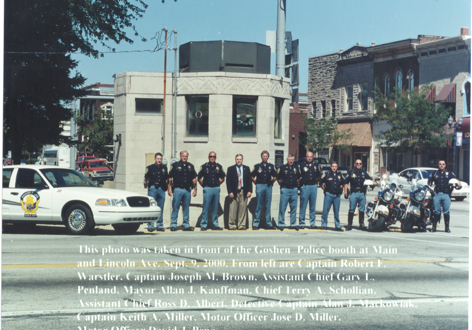 Goshen Police Booth Yr. 2000